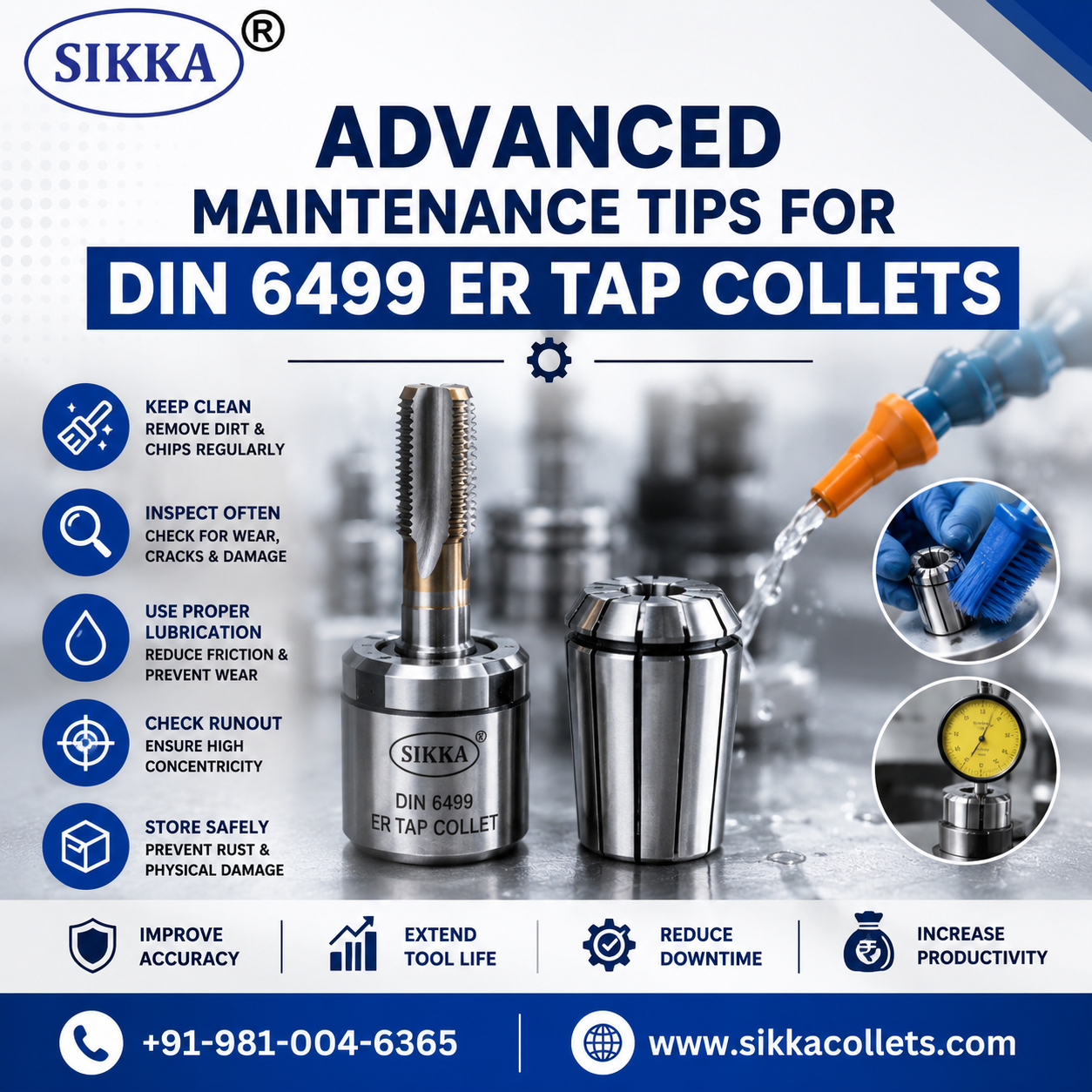DIN 6499 ER tap collet maintenance