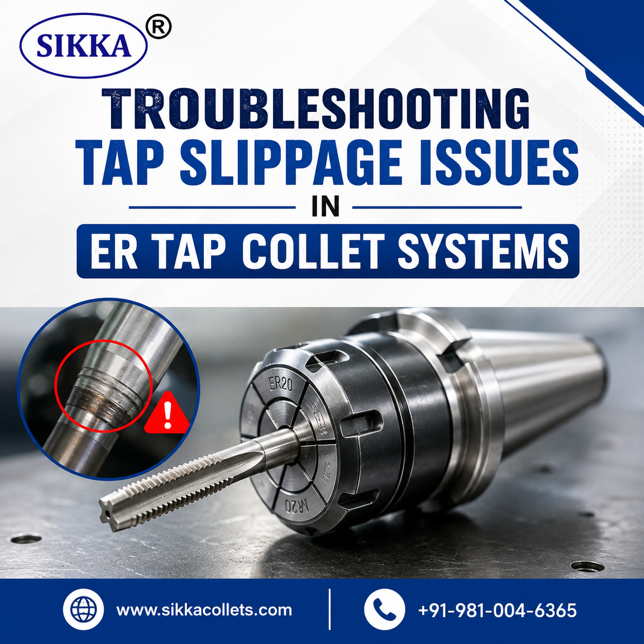 ER tap collet slippage issues