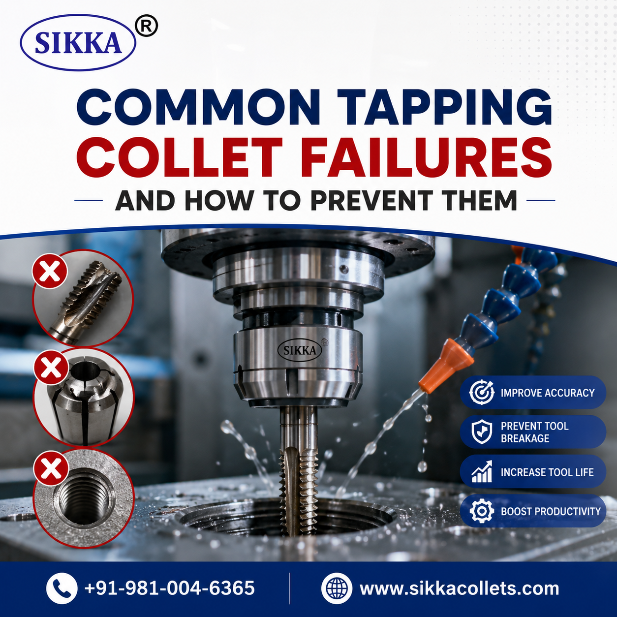 tapping collet failures