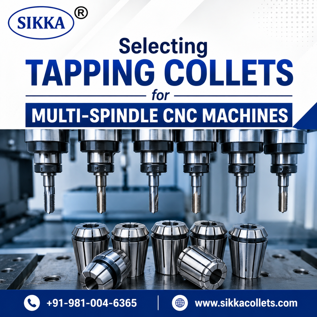 tapping collets for multi-spindle CNC machines