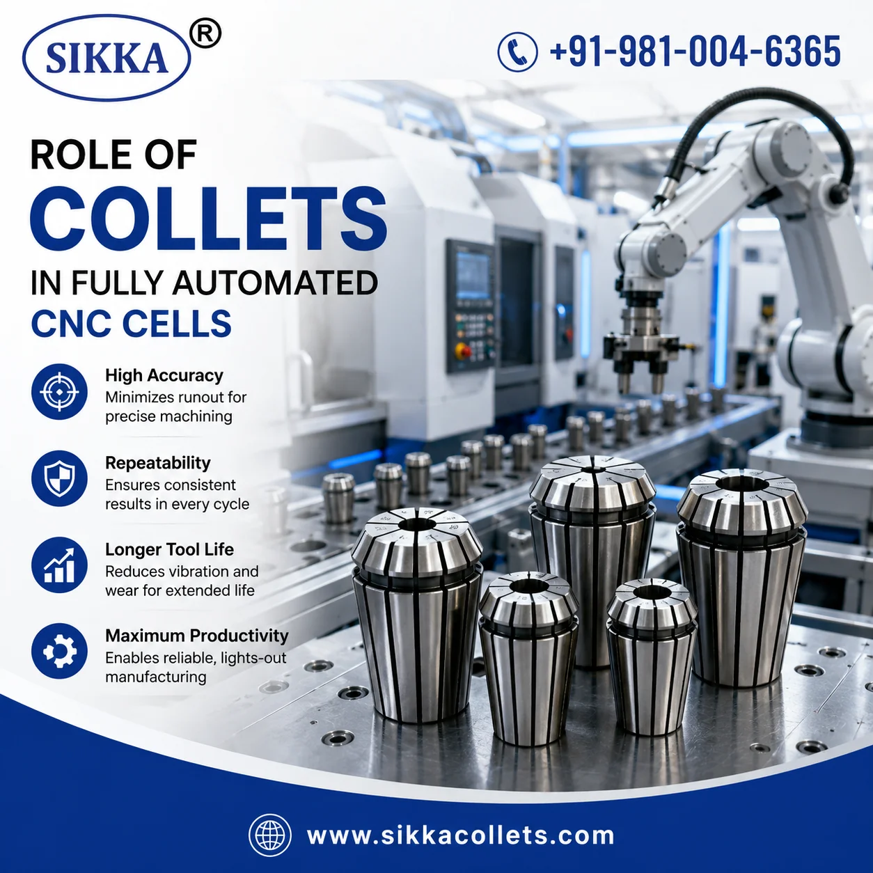 Role of Collets in Fully Automated CNC Cells